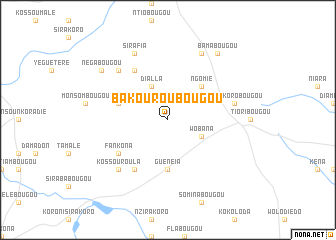 map of Bakouroubougou