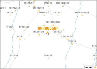 map of Bakousson