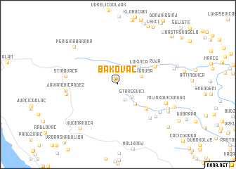 map of Bakovac