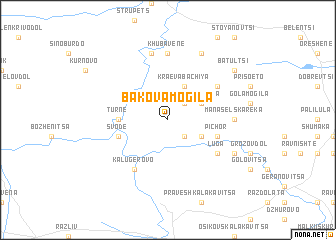 map of Bakova Mogila