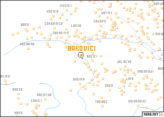 map of Bakovići