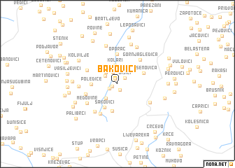 map of Bakovići