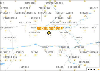 map of Bąkowo Górne