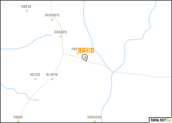 map of Bako