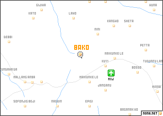 map of Bako