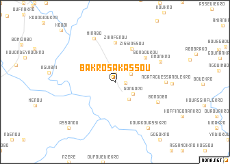 map of Bakro Sakassou