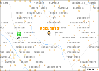 map of Bakwonta