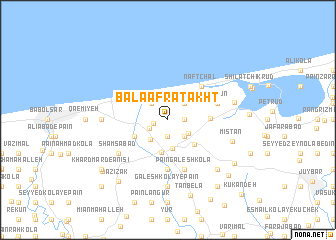 map of Bālā Afrā Takht