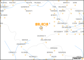 map of Bălacia