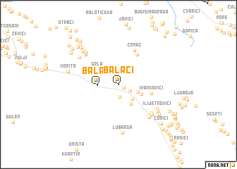 map of Balaći