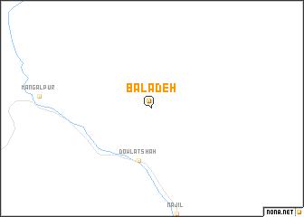 map of Bālādeh