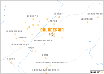 map of Bālād-e Pā\