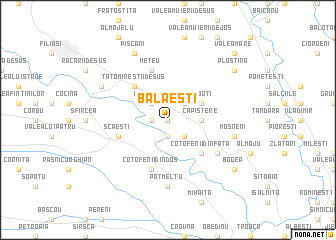 map of Bălăeşti