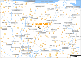 map of Bālā Gafsheh