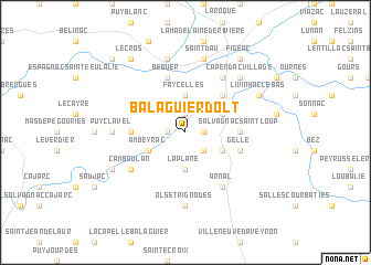 map of Balaguier-dʼOlt