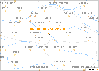 map of Balaguier-sur-Rance