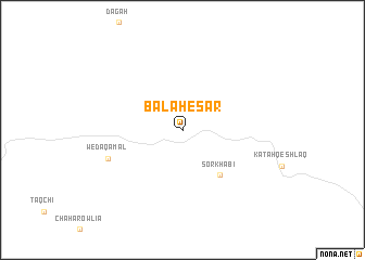 map of Bālāḩeşār