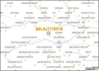 map of Balajtitanya