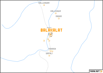 map of Bālā Kalāt