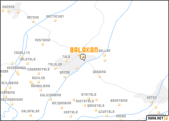 map of Balakǝn