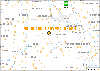 map of Bālā Maḩalleh-ye Falakdeh