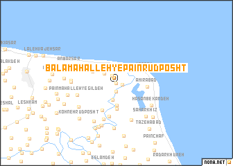 map of Bālā Maḩalleh-ye Pā\