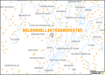 map of Bālā Maḩalleh-ye Shahrestān