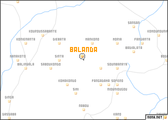 map of Balanda