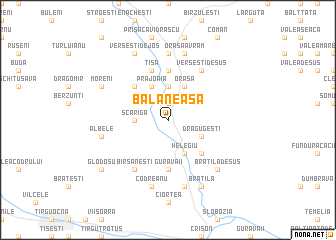 map of Bălăneasa