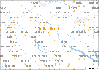 map of Bălăneşti