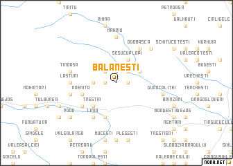 map of Bălăneşti