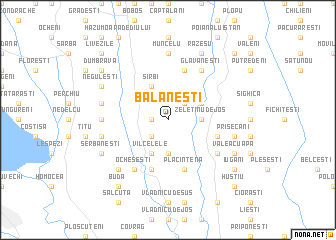 map of Bălăneşti