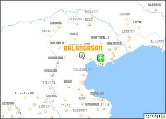 map of Balangasan