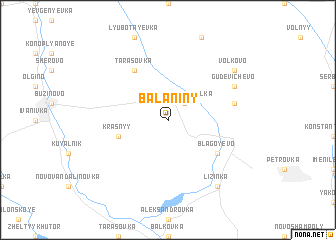 map of Balaniny