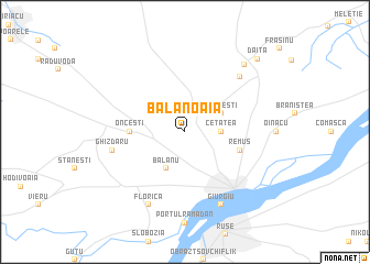 map of Bălănoaia