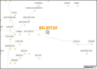 map of Balantún