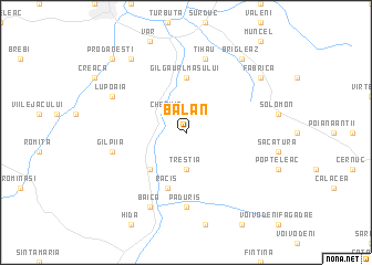 map of Bălan