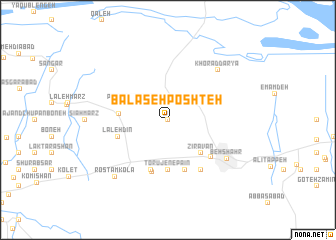 map of Bālā Seh Poshteh