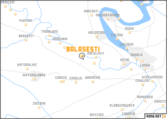 map of Bălăşeşti