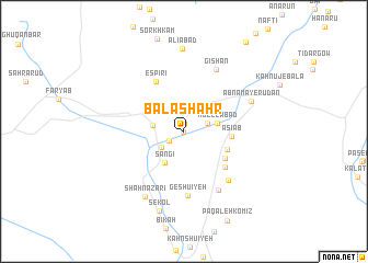 map of Bālā Shahr