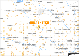 map of Bālā Sheykh