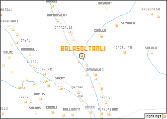 map of Bala Soltanlı