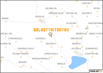 map of Balástyaitanyák