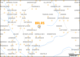 map of Bálas