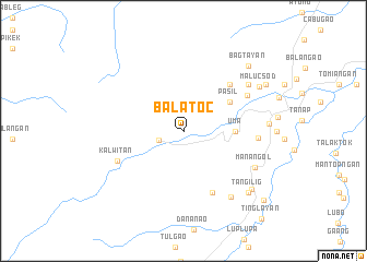 map of Balatoc