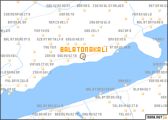 map of Balatonakali