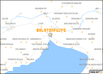 map of Balatonfůzfő