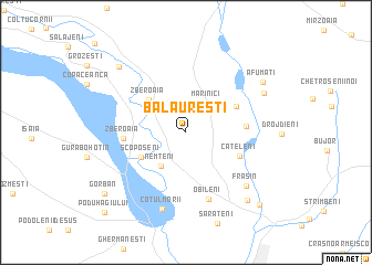map of Bălăureşti