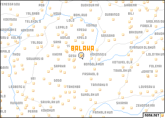 map of Balawa