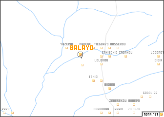 map of Balayo